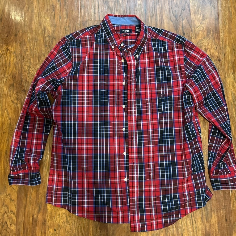 Bundle of Two Men's Plaid Button-Up Long Sleeve Casual Shirts Perfect For Work - Picture 3 of 10